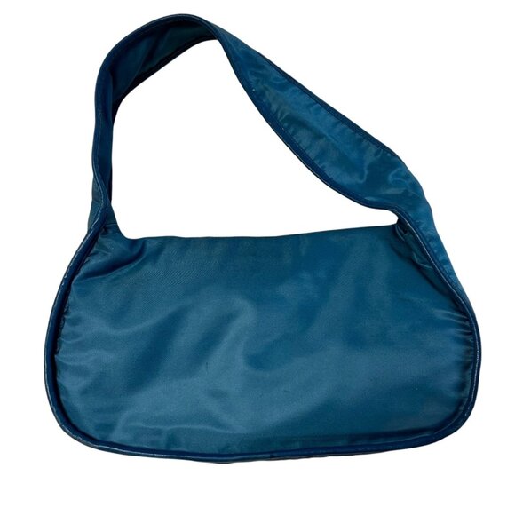 Prada Women's Handbag Blue Nylon Shoulder Purse - Picture 3 of 9